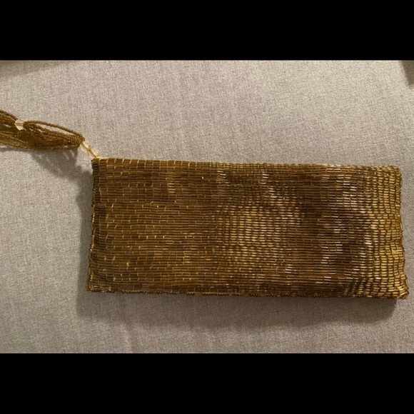 Bebe Gold Sequined Wristlet - Picture 1 of 3
